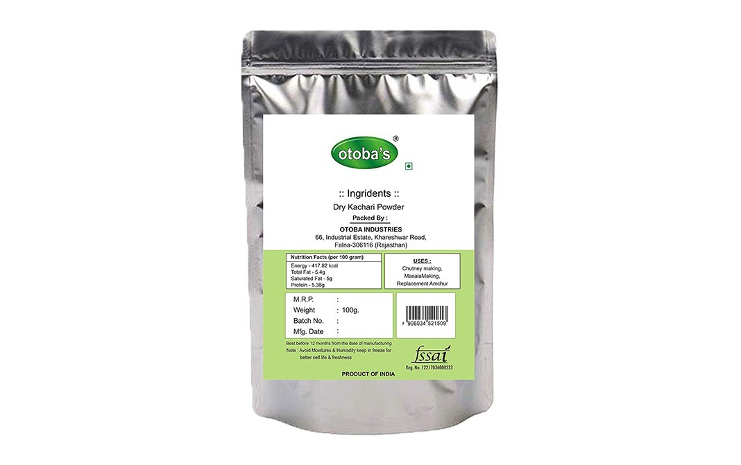 Otoba's Rajasthani Dry Kachari Powder    Pack  100 grams